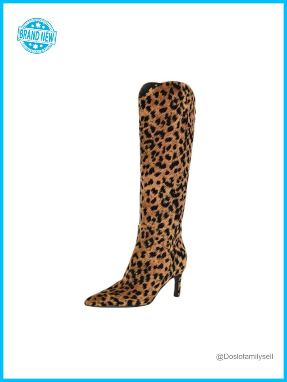 Wide Calf Knee-High Pointed Toe Heeled Boots Cushioned Insole